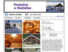 Tablet Screenshot of penzionukacaka.cz
